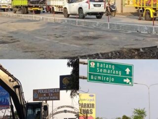 Perbaikan Jalan Pantura Gajah Mada Barat Kota Pekalongan Berlanjut, Kini yang di perbaiki Ruas Jalan Sisi Utara