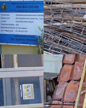 Pengawasan Aset Terbongkar Pada Renovasi Puskesmas Bojong 1 Kab Pekalongan Perlu Diperhatikan
