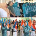TP PKK Kabupaten Lahat Bersama Dinas Kesehatan Lahat Mengelar Senam Kebugaran Dan Cek Kesehatan Gratis Para Lansia