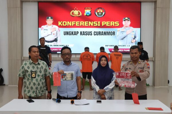 Meresahkan Masyarakat, Polisi Amankan 5 Pelaku Curanmor, 1 Pelaku Diberi Hadiah Timah Panas