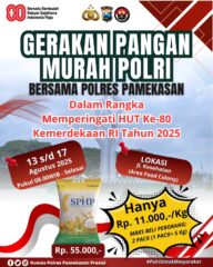 Jelang HUT RI Ke-80, Polres Pamekasan Gelar Giat Gerakan Pangan Murah Polri