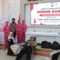Wujud Kepedulian, Polwan Polres Pamekasan Gelar Donor Darah Jelang Hari Jadi Polwan