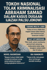 Tokoh Nasional Tolak Kriminalisasi Abraham Samad dalam Kasus Dugaan Ijazah Palsu Jokowi