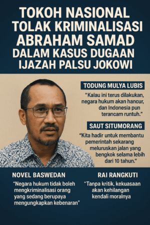Tokoh Nasional Tolak Kriminalisasi Abraham Samad dalam Kasus Dugaan Ijazah Palsu Jokowi