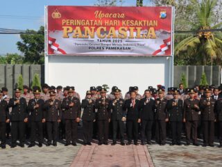 Demi Memupuk Semangat Nasionalisme, Polres Pamekasan Gelar Upacara Hari Kesakitan Pancasila
