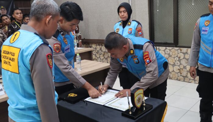 Penerimaan Bintara Brimob Polri T.A. 2026, Polres Pamekasan Gelar Pengambilan Sumpah dan Pakta Integritas